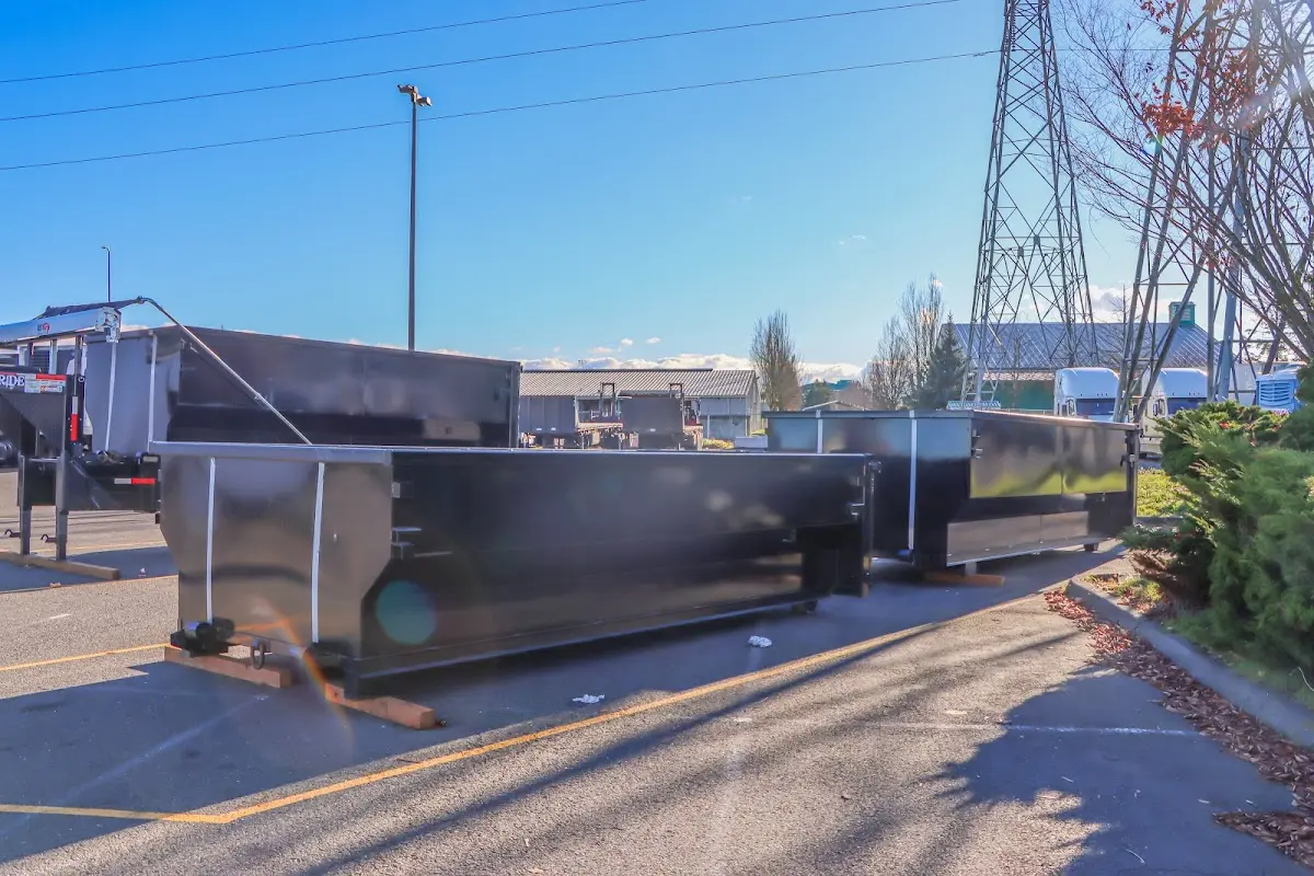Roll-off dumpster ready for waste disposal at job site for Residential Dumpster Rental in Patton